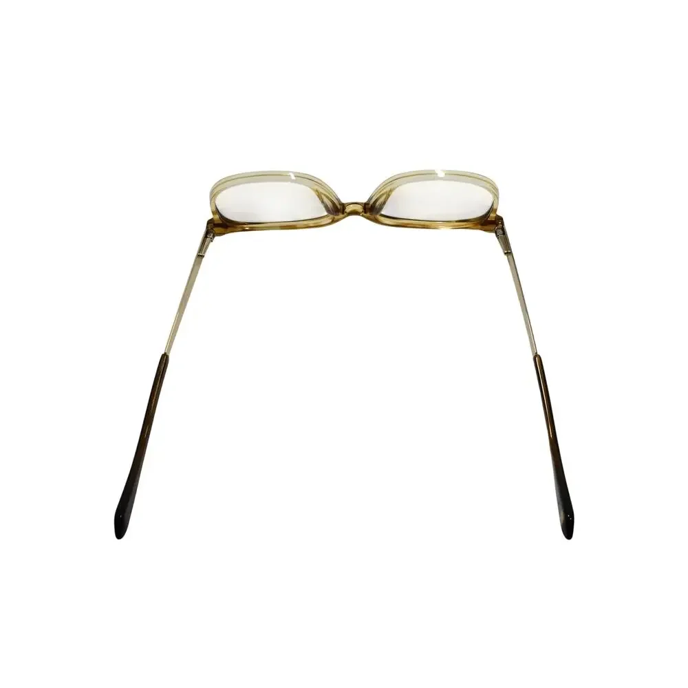 Anne Klein Translucent Honey Amber Round Acetate Glasses